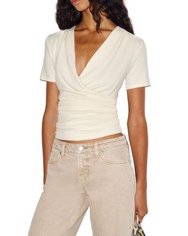 Reformation Reformation Larah Knit Surplice Top