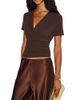 Reformation Reformation Larah Surplice Neck Knit Top - 1