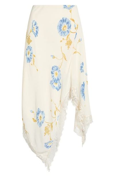 Reformation Reformation Liliana Lace Handkerchief Hem Skirt