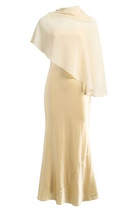Reformation Reformation Lilibeth Cape Silk Maxi Dress
