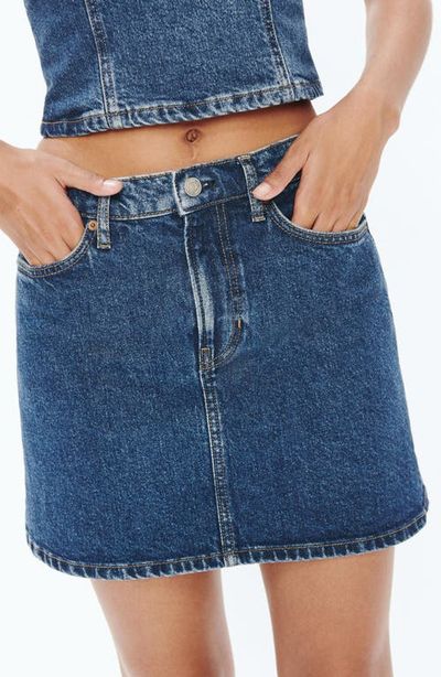 Reformation Reformation Lydia High Waist Denim Miniskirt