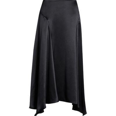 Reformation Reformation McCall Handkerchief Hem Silk Skirt