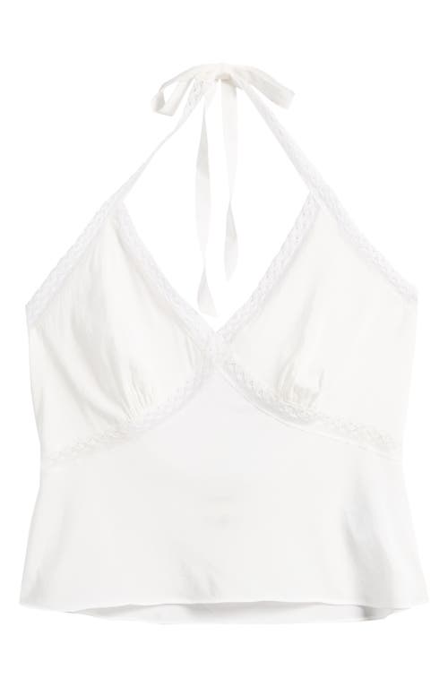 Reformation Reformation Monica Lace Trim Halter Top