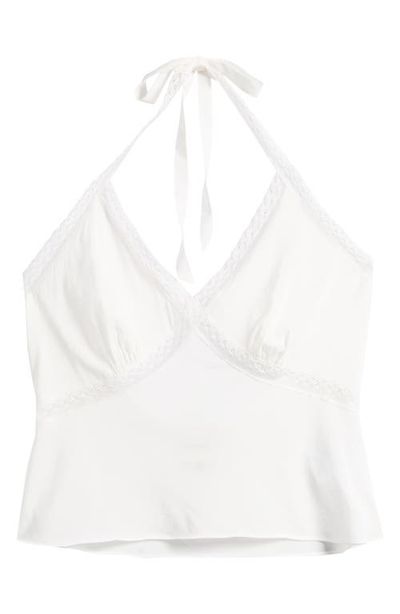 Reformation Reformation Monica Lace Trim Halter Top