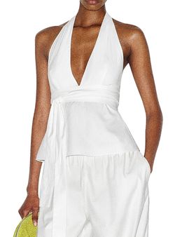 Reformation Reformation Naive Cotton Stretch Halter Top