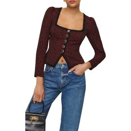 Reformation Reformation Nikky Lace Trim Top