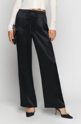 Reformation Reformation Olina Wide Leg Silk Pants
