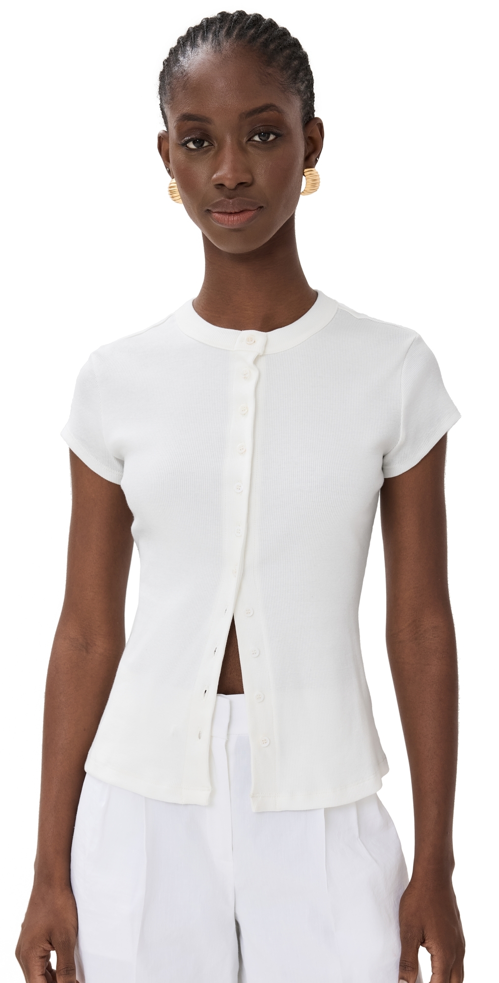 Reformation - Raelynn Knit Top Bleach XS