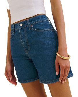 Reformation Reformation Ray Mid Rise Denim Shorts