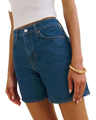 Reformation Reformation Ray Mid Rise Denim Shorts