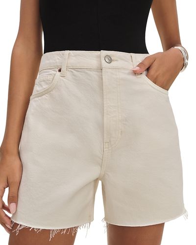 Reformation Reformation Saige High Rise Jean Shorts in Fior Di Latte