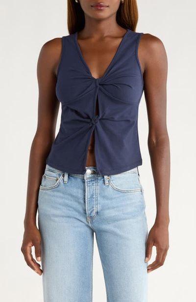 Reformation Reformation Tefi Twist Cutout Stretch Organic Cotton Tank