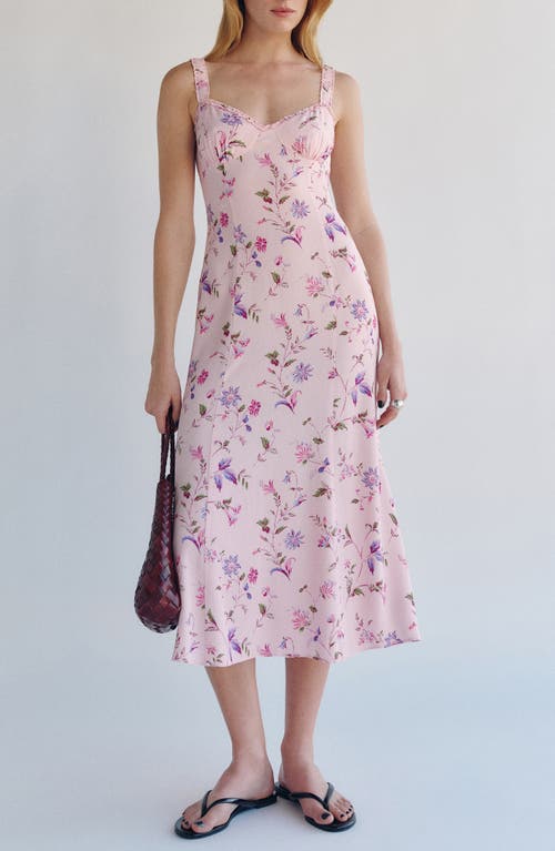 Reformation Reformation Tully Ditsy Floral Sweetheart Neck Midi Dress