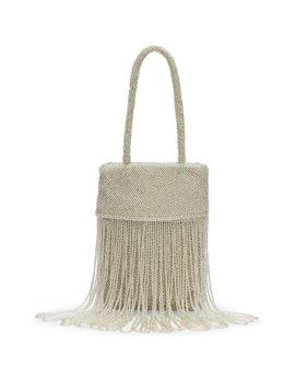 Reformation Reformation Valentina Mini Beaded Satin Shoulder Bag