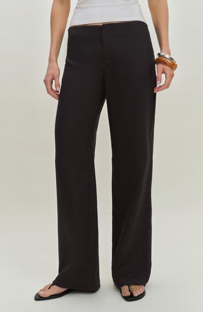 Reformation Reformation Vida Low Rise Linen Pants