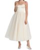 Reformation Women's Alouette Satin Tea-Length Dress - 3