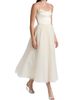 Reformation Women's Alouette Satin Tea-Length Dress - 4