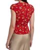 Reformation Women's Clemence Floral Crepe Wrap Top - 5