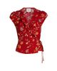 Reformation Women's Clemence Floral Crepe Wrap Top - 8