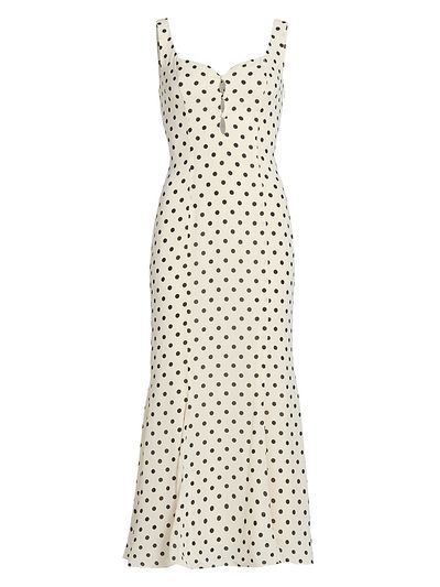 Reformation - Women's Laine Polka Dot Midi-Dress