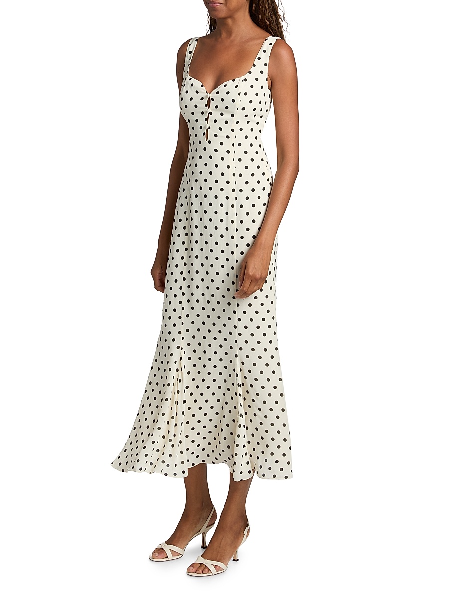 Reformation - Women's Laine Polka Dot Midi-Dress