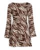 Reformation Women's Pike Zebra Satin Long-Sleeve Minidress - 1