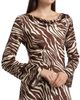 Reformation Women's Pike Zebra Satin Long-Sleeve Minidress - 6