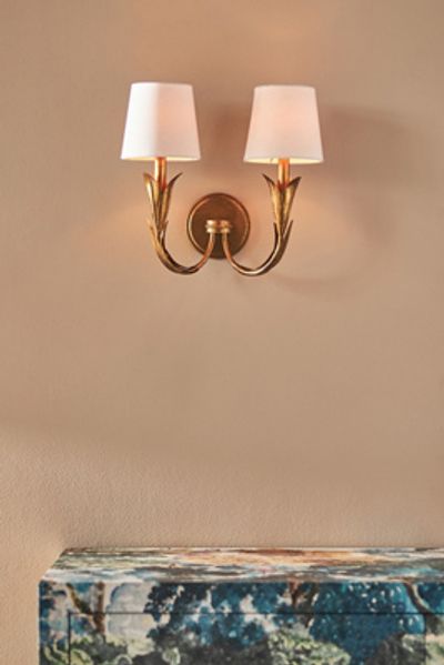Regina Andrew River Reed Double Sconce Wall Light
