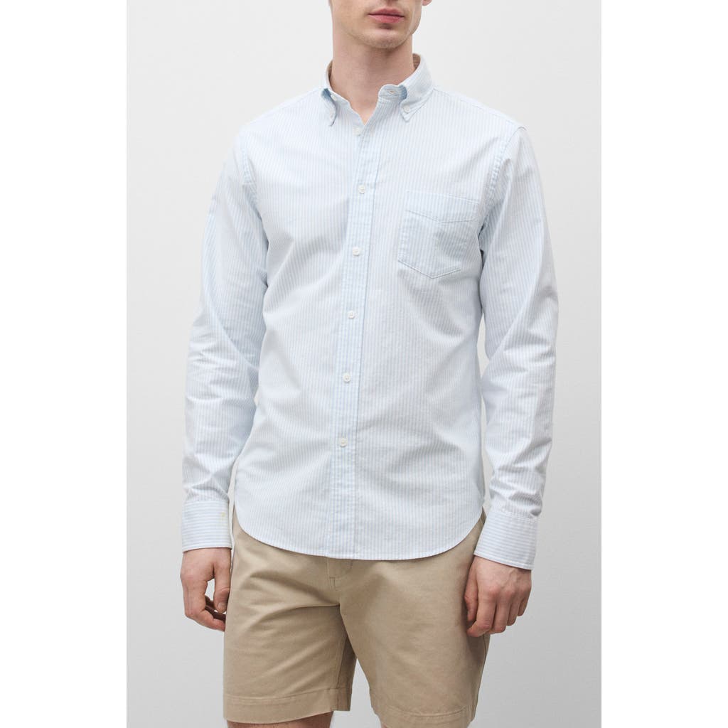 Reigning Champ Reigning Champ Stripe Cotton Oxford Button-Down Shirt