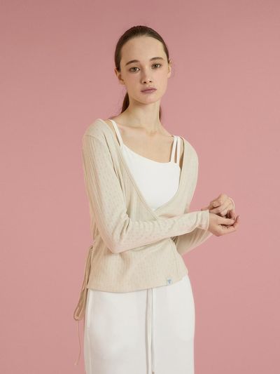 REINAMORA Ballet Eyelet Wrap Cover_Old Lace