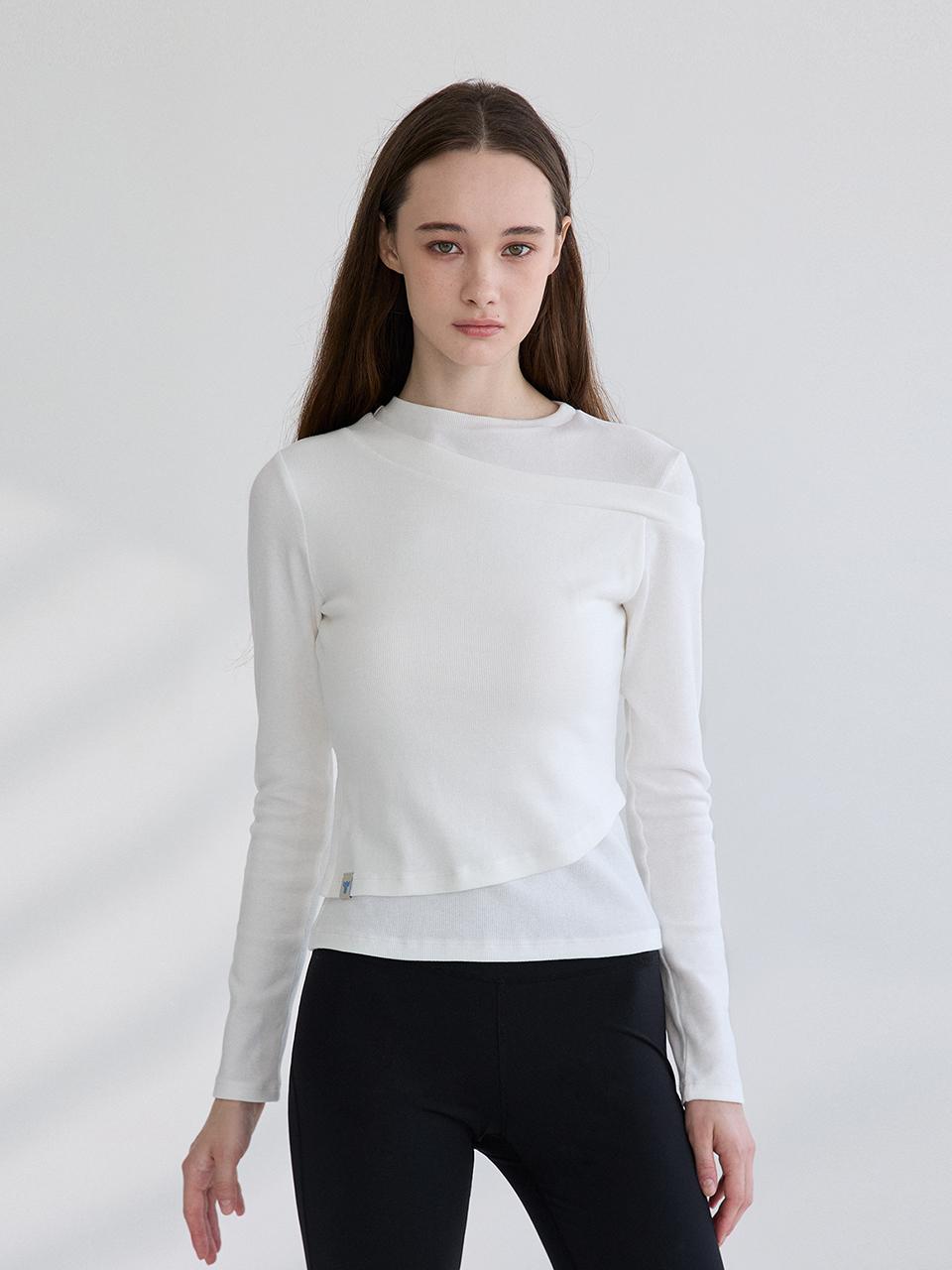 REINAMORA Unbalanced Layered Soft Sleeve White