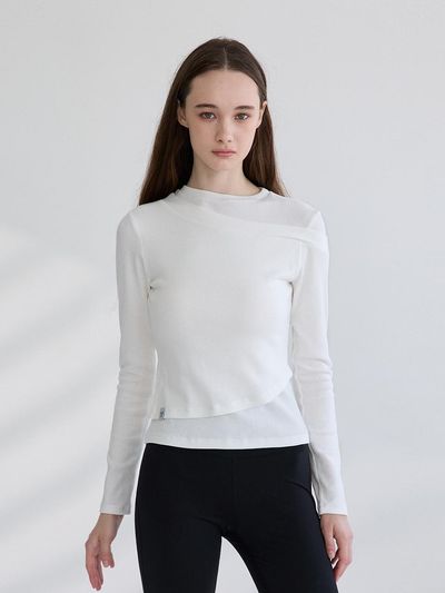 REINAMORA Unbalanced Layered Soft Sleeve White