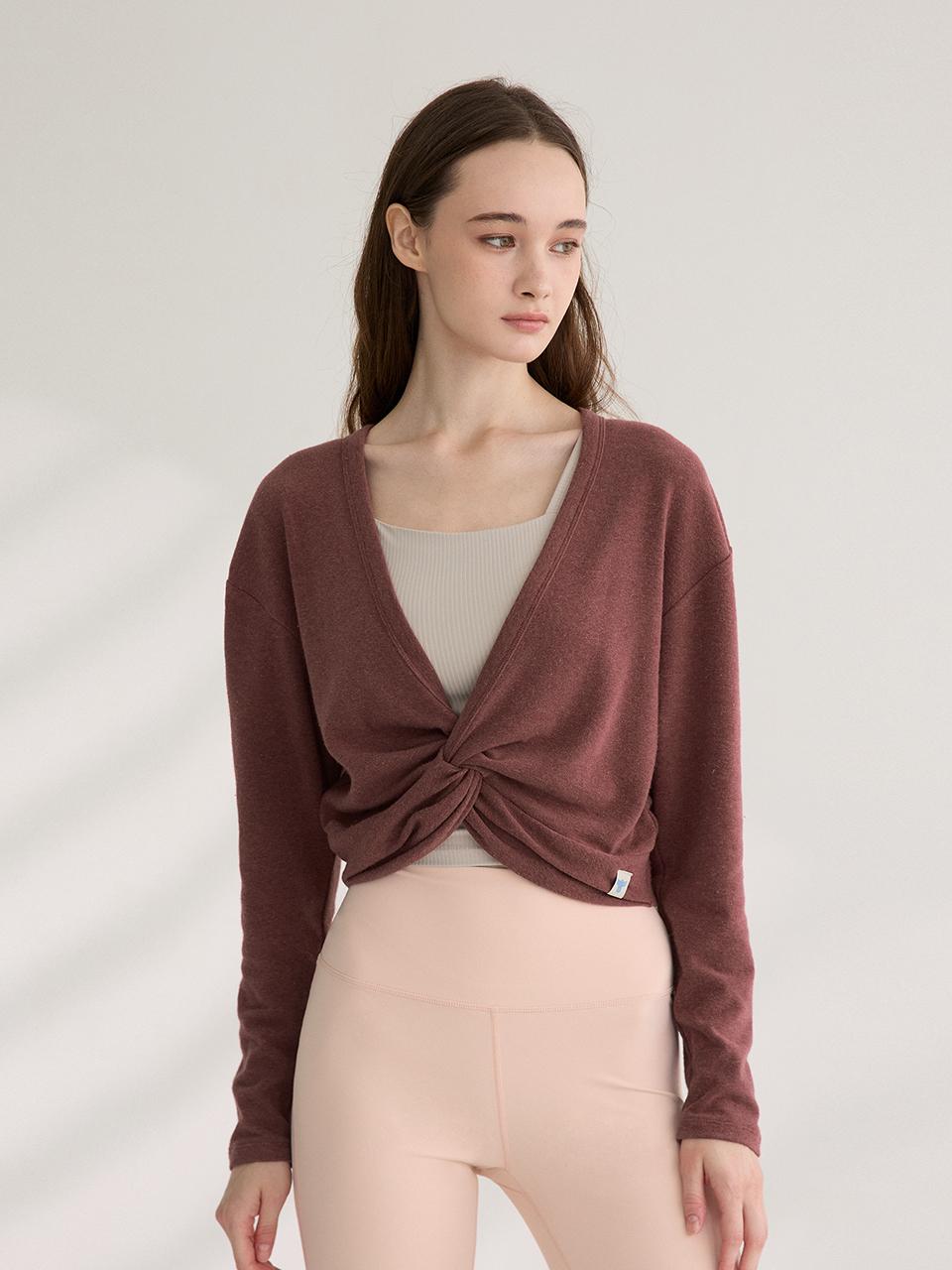 REINAMORA Warm Twisted Knitwear Cover-up_Brown