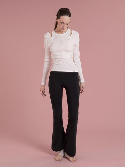 REINAMORA Wide flare leggings black