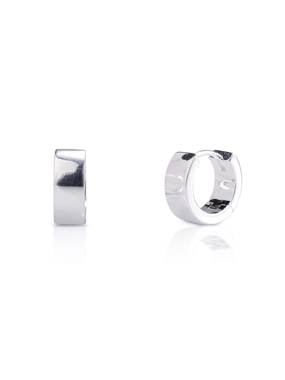 REINDEER Silver One-Touch Hoop Earrings_Bold