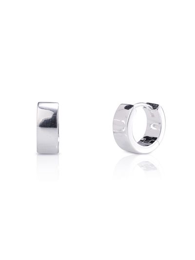 REINDEER Silver One-Touch Hoop Earrings_Bold
