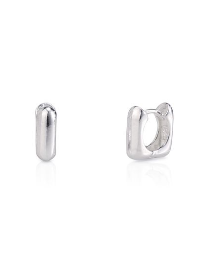 REINDEER Silver One-Touch Hoop Earrings_Square