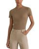 Reiss Reiss Addison Cotton Stretch High V Neck Ribbed Tee - 1