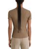 Reiss Reiss Addison Cotton Stretch High V Neck Ribbed Tee - 3