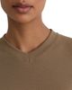 Reiss Reiss Addison Cotton Stretch High V Neck Ribbed Tee - 4