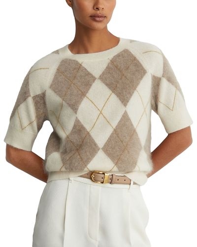 Reiss Reiss Aimee Brushed Cashmere Short Sleeve Sweater