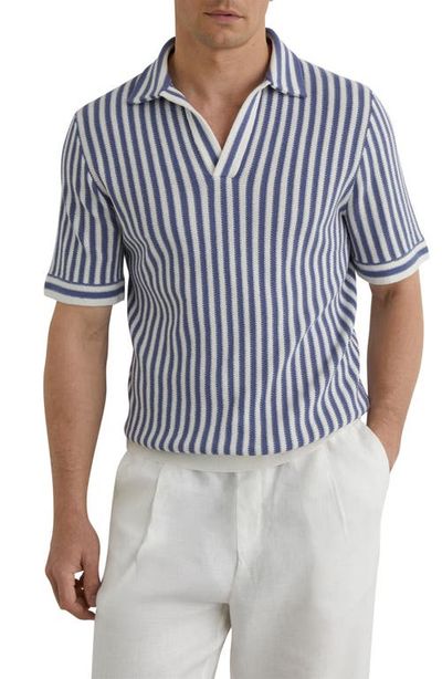 Reiss Reiss Alba Stripe Johnny Collar Polo