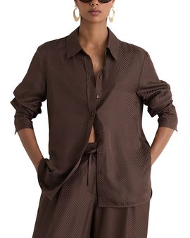 Reiss Reiss Aliana Jacquard Silk Shirt