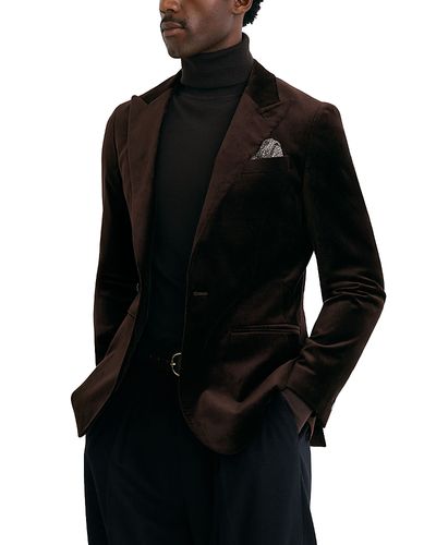 Reiss Reiss Apsara Cotton Blend Peak Lapel Velvet Blazer