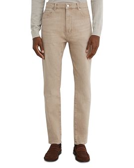 Reiss Reiss Arctic Cotton Blend Slim Fit Jeans in Beige