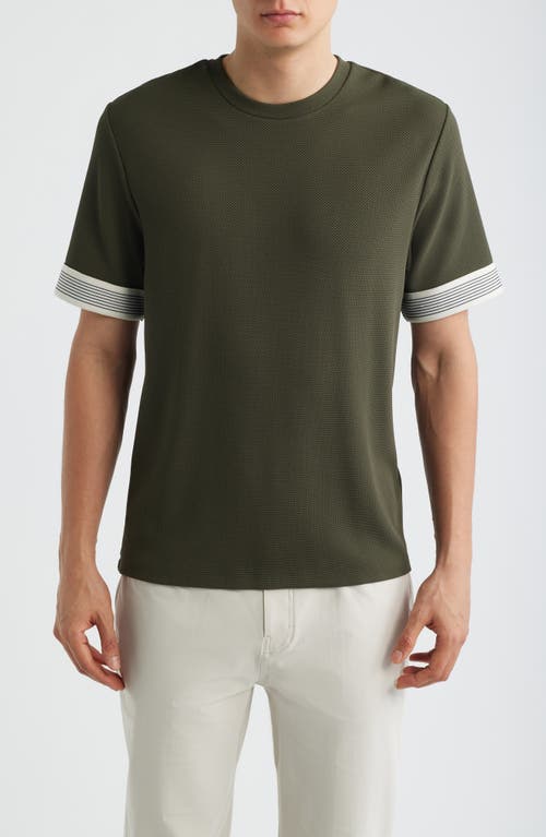 Reiss Reiss Aries Textured Contrast Cuff T-Shirt