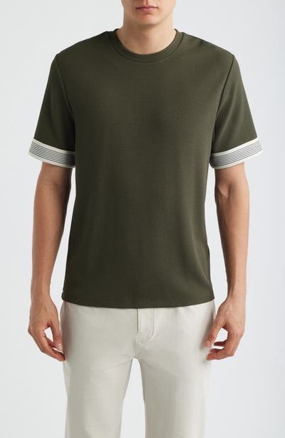 Reiss Reiss Aries Textured Contrast Cuff T-Shirt