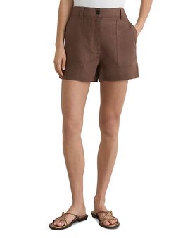 Reiss Reiss Ashby High Rise Linen Shorts