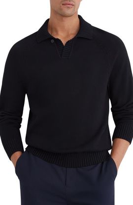 Reiss Reiss Ashdown Long Sleeve Cotton Polo