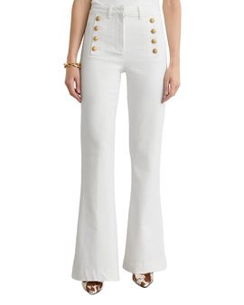 Reiss Reiss Athena High Rise Flared Jeans in White